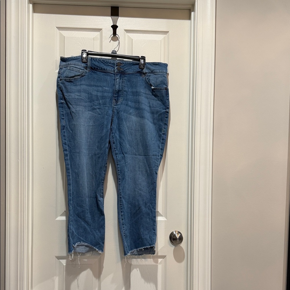 CAbi Women's Cropped Blue Jeans